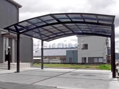 カーポート プライスポート 横2台用(ワイド ツイン) R型アール屋根