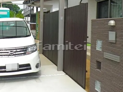 木製調目隠しフェンス塀 格子ウッド プランパーツ アルミ角材 木目調ウォール 角柱