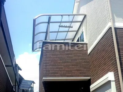 ベランダ屋根 レギュラーテラス屋根 2階用 R型アール屋根 物干し