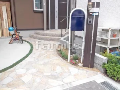 玄関まわり アプローチ 門柱 照明 ポスト ポーチ 手すり