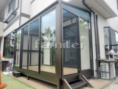 ガーデンルーム YKKAP サンフィール3 テラス囲いサンルーム F型フラット屋根