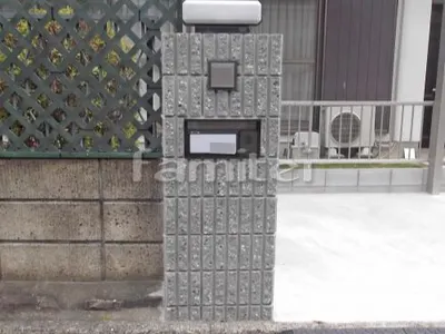 化粧ブロック門柱 ユニソン シャモティ 郵便受けポスト Panasonicパナソニック サインポストGSA型