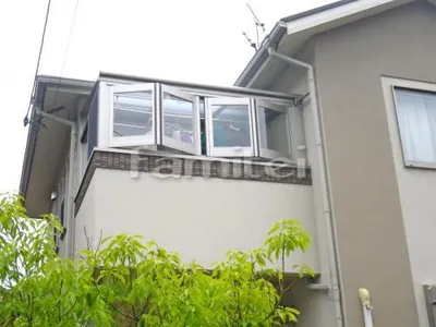 サンルーム LIXILリクシル ほせるんです2 折戸窓 2階用 F型フラット屋根 網戸 TOSTEMトステム