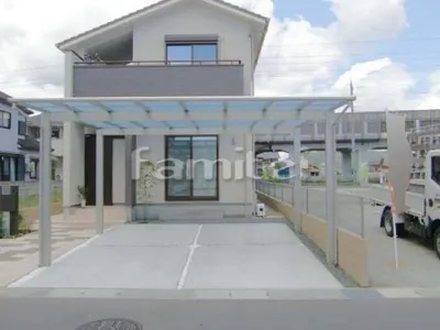 カーポート YKKAP エフルージュグラン 横2台用(ワイド ツイン) F型フラット屋根