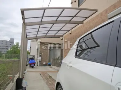 カーポート プライスポート 1台用(単棟) R型アール屋根