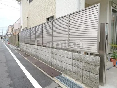 目隠しフェンス塀 LIXILリクシル プレスタ8型 TOEXトエックス 化粧ブロック ユニソン リブスプリット