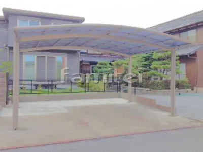 カーポート LIXILリクシル カーブポートシグマ3 TOSTEMトステム 横2台用(ワイド ツイン) R型アール屋根