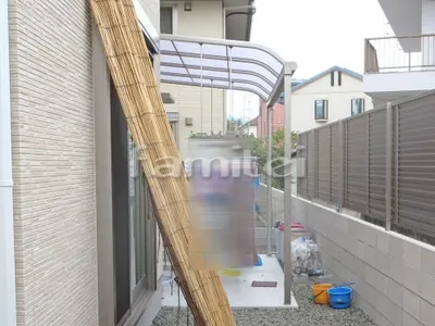 洗濯干し屋根 レギュラーテラス屋根 1階用 R型アール屋根 物干し 土間コンクリート