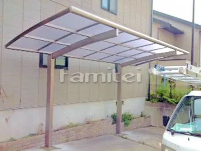 カーポート プライスポート 1台用(単棟) R型アール屋根