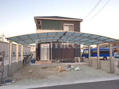 カーポート YKKAP レイナポートグラン 横3台用(ワイド トリプル) R型アール屋根