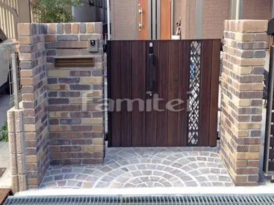 レンガ門柱 ユニソン ソイルレンガ アンチックシルバー ダルバイオレット