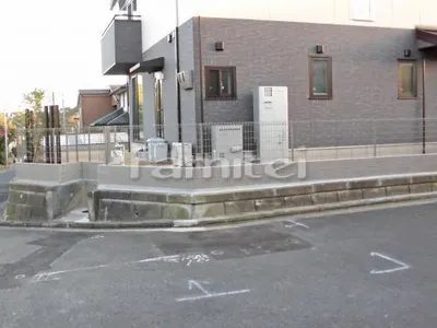 境界フェンス塀 LIXILリクシル ハイグリッドフェンスUF8型 TOEXトエックス 化粧ブロック ユニソン ジャスティ アーバンベージュ