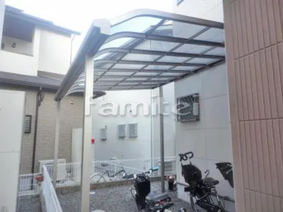 自転車バイク屋根 レギュラーテラス屋根 1階用 R型アール屋根