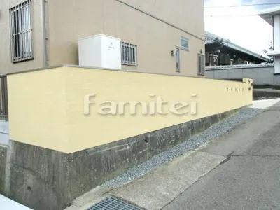 目隠し塀 塗り壁 四国化成 パレットHG塗装 257 アルミ笠木 LIXILリクシル コーピング TOEXトエックス スリット加工