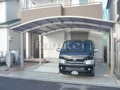 カーポート プライスポート 横2台用(ワイド ツイン) R型アール屋根