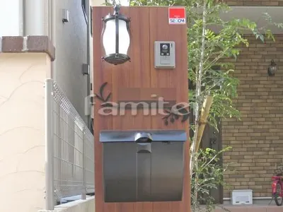 門柱灯エントランスライト照明 三協アルミ PD17型 アイアンサイン OS-12(黒艶消し) 郵便受けポスト 三協アルミ JWHP-1D型 壁付タイプ