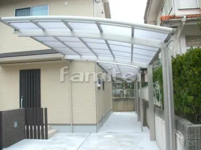 カーポート YKKAP レイナポートグラン 1台用(単棟) R型アール屋根