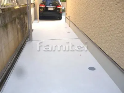 テラス屋根下 土間コンクリート 伸縮目地