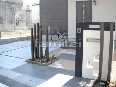 玄関まわり 門柱 ポスト アプローチ