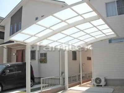 カーポート LIXILリクシル カーブポートシグマ3 TOSTEMトステム 1台用(単棟) R型アール屋根