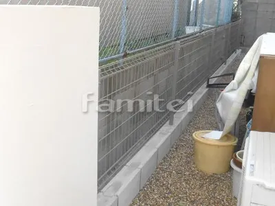 境界フェンス塀 LIXILリクシル ハイグリッドフェンスUF8型 TOEXトエックス コンクリートブロック