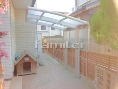 自転車バイク屋根 プライスポートミニ 駐輪場屋根 サイクルポート R型アール屋根 目隠しパネル(側面 サイド)