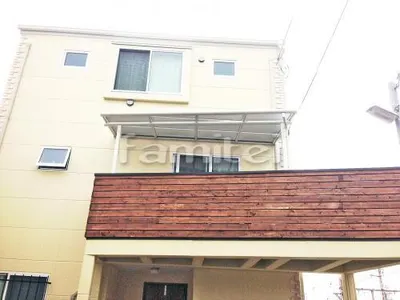 ベランダ屋根 フラットテラス屋根 2階用 F型 特殊加工 斜めカット