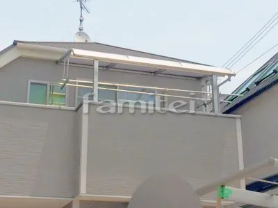 ベランダ屋根 YKKAP ヴェクターテラス屋根(ベクター) 2階用 R型アール屋根 物干し