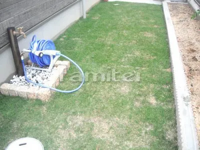 お庭 芝生張り 姫高麗芝