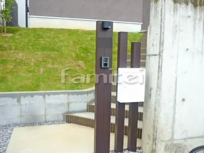 玄関まわり 門柱 木製調デザインアルミ角柱 プランパーツ 角材