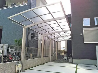 カーポート YKKAP レイナポートグラン 縦2台用(縦連棟) R型アール屋根