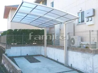 カーポート YKKAP レイナポートグラン 1台用(単棟) R型アール屋根