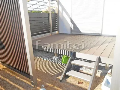 人工木材ウッドデッキ LIXILリクシル 樹ら楽ステージ(きらら) 樹脂 TOEXトエックス 階段ステップ2段