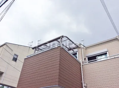 ベランダ屋根 レギュラーテラス屋根 2階用 R型アール屋根 物干し