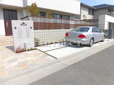 新築シンプル オープン外構