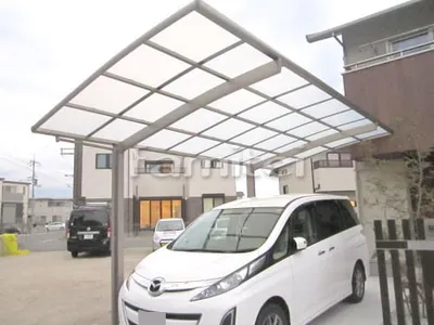 カーポート LIXILリクシル ネスカR 1台用(単棟) R型アール屋根