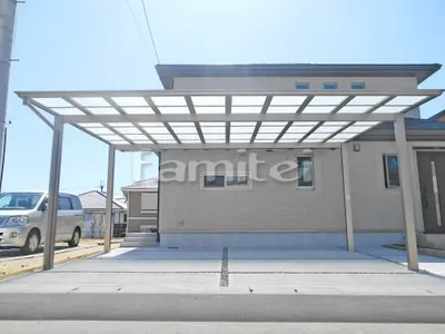 ガレージまわり 駐車場屋根 土間コンクリート