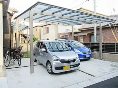 カーポート LIXILリクシル ネスカF 横2台用(ワイド ツイン) F型フラット屋根