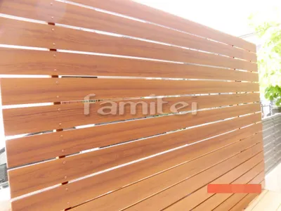 木製調目隠しフェンス塀 ナチュラルウッド プランパーツ アルミ平板 木目調ウォール