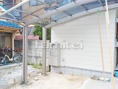 カーポート LIXILリクシル ネスカR 1台用(単棟) R型アール屋根