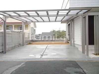 駐車場ガレージまわり 土間コンクリート 砂利目地 溝蓋(みぞふた) 片岡産業 グレーチング