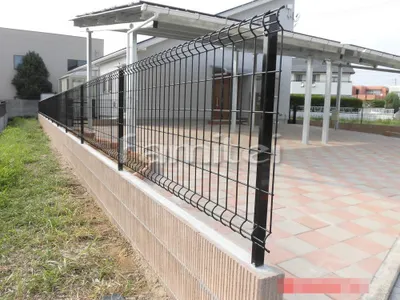 境界フェンス塀 LIXILリクシル ハイグリッドフェンスUF8型 TOEXトエックス 化粧ブロック 久保田セメント CBセレクト ブラウン