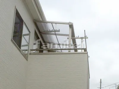 ベランダ屋根 フラットテラス屋根 2階用 F型 物干し