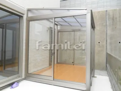 ガーデンルーム フラットサンルーム F型 竿掛け