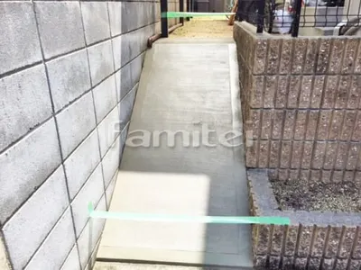 勝手口スロープ バリアフリー 段差ステップ解消 モルタル