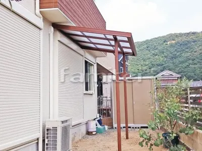 フル木製調雨除け屋根 LIXILリクシル シュエット 1階用 F型フラット屋根