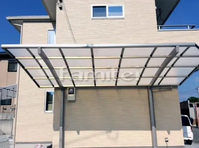 カーポート LIXILリクシル ネスカR 1台用(単棟) R型アール屋根 斜め