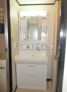 アサヒ衛陶 シャイニーピュレア 三面鏡 W75