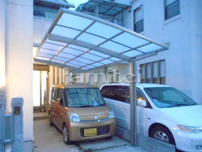 カーポート LIXILリクシル ネスカR 1台用(単棟) R型アール屋根