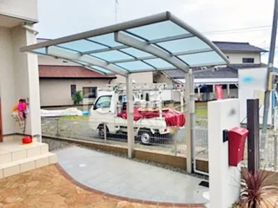 自転車バイク屋根 YKKAP レイナポートグランミニ 駐輪場屋根 サイクルポート R型アール屋根